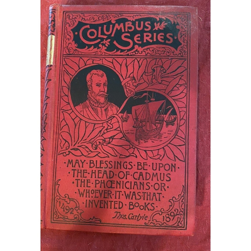 The Pioneers J Fenimore Cooper Columbus Series Antique Red Hardcover Book 1892